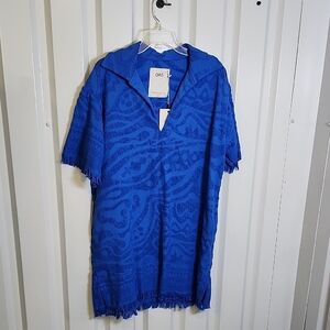 OAS Women;s Rapture Aya Terry Dress Vibrant Blue Size Large NWT